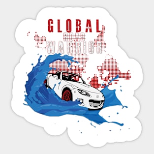 Global Road Warrior Sticker